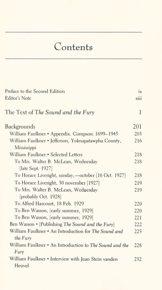 『The sound and the fury : an authoritative text, backgrounds and contexts, criticism』 2