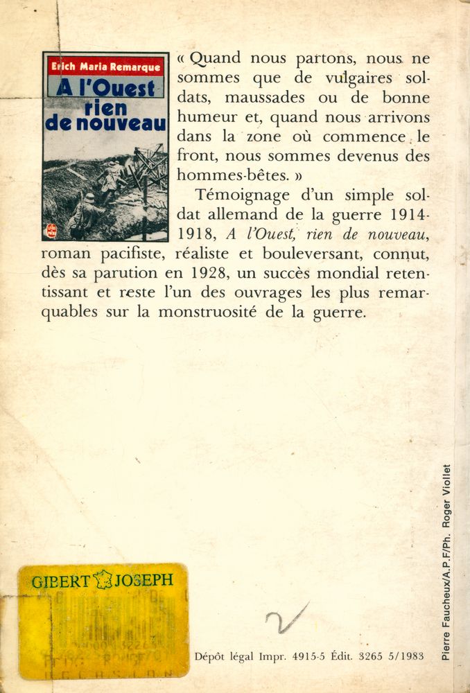 『A l'Ouest rien de nouveau』 3