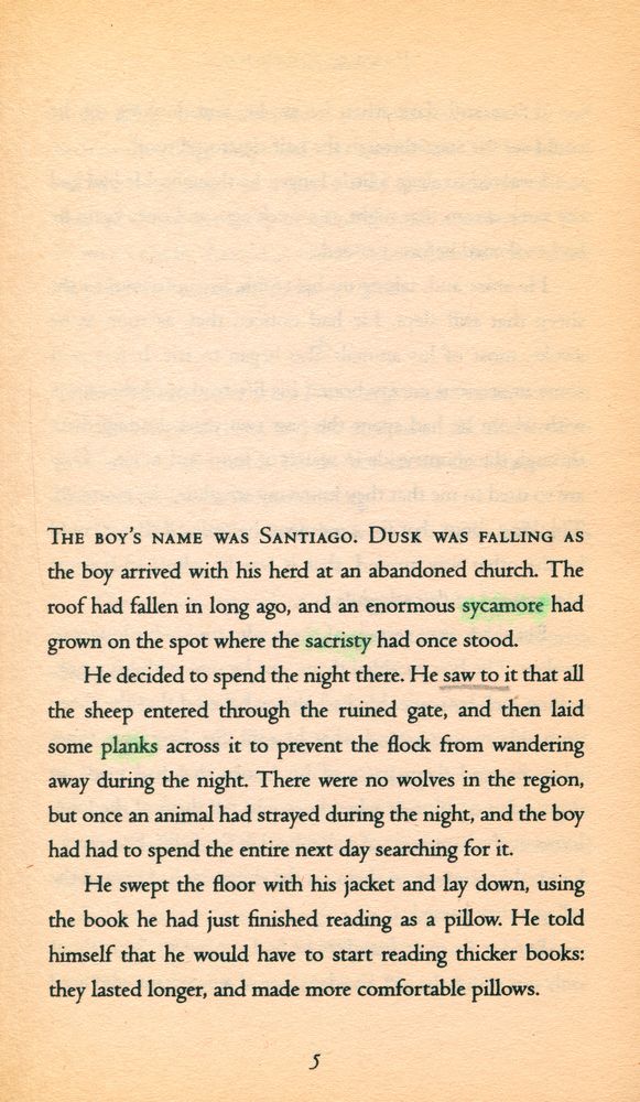 『THE ALCHEMIST : A Fable About Following Your Dream』 2