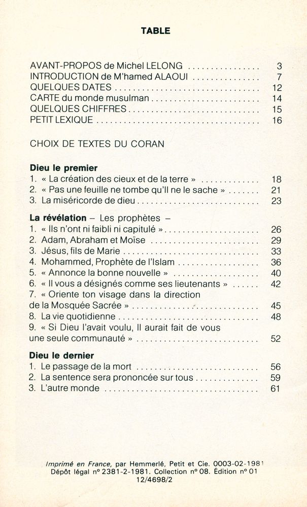 『le coran : extraits』 2