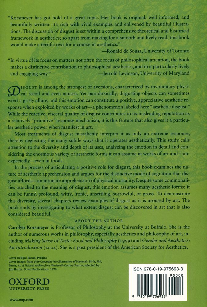『Savoring disgust : the foul and the fair in aesthetics』 3