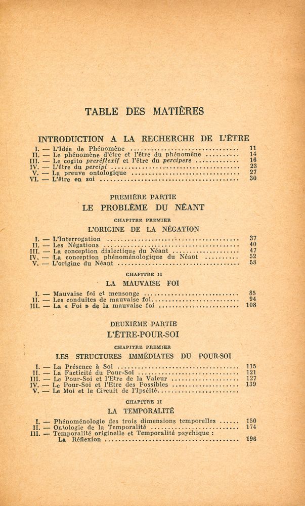 『L'être et le néant : Essai d'ontologie phénoménologique』 2