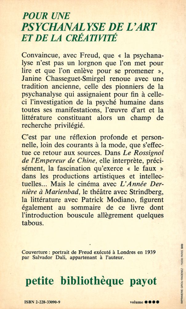 『pour une psychanalyse de l'art et de la créativité』 4