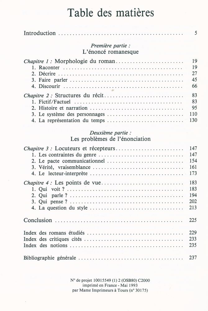 『ESTHÉTIQUE DU ROMAN MODERNE』 2