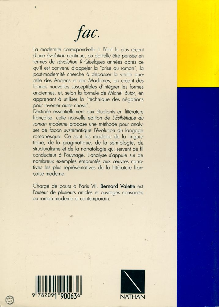 『ESTHÉTIQUE DU ROMAN MODERNE』 3