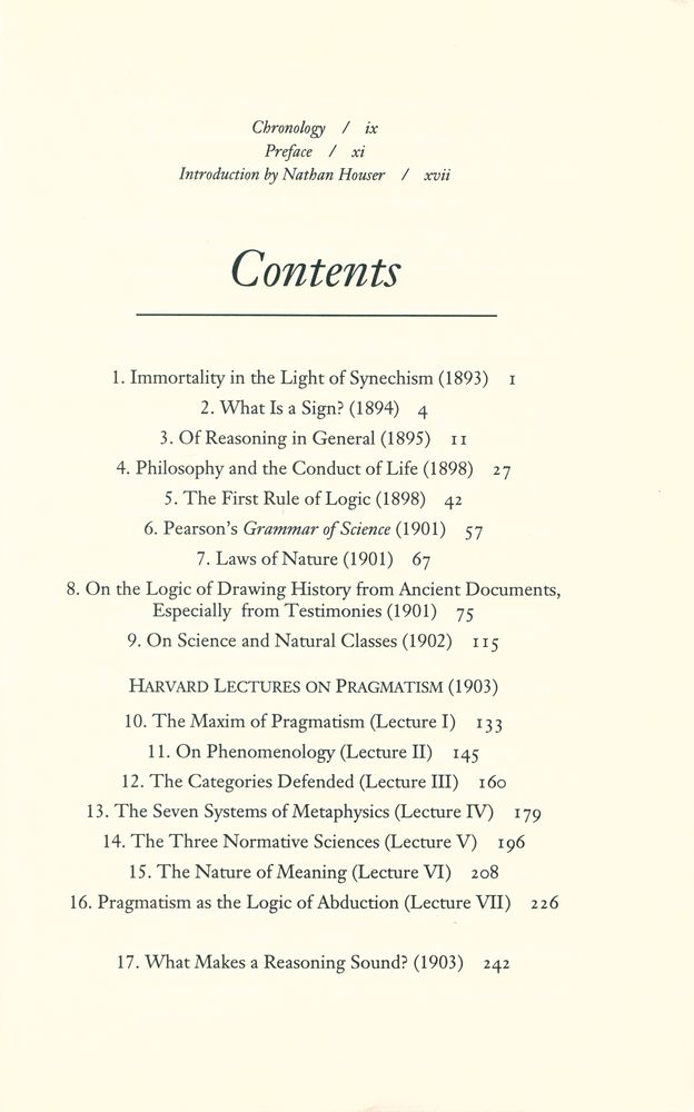 『The Essential Peirce : Selected Philosophical Writings VOLUME 2 (1893 - 1913)』 2
