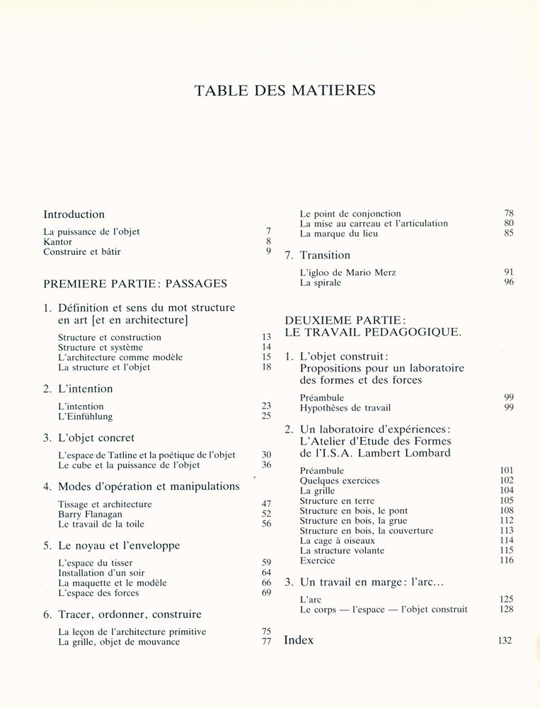 『LA STRUCTURE ET L'OBJET (essais, expériences et rapprochements)』 2