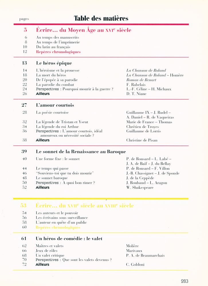 『Littérature du Moyen - Âge au XXe siècle』 2