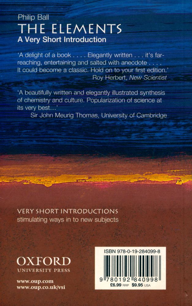 『THE ELEMENTS : A Very Short Introduction』 3