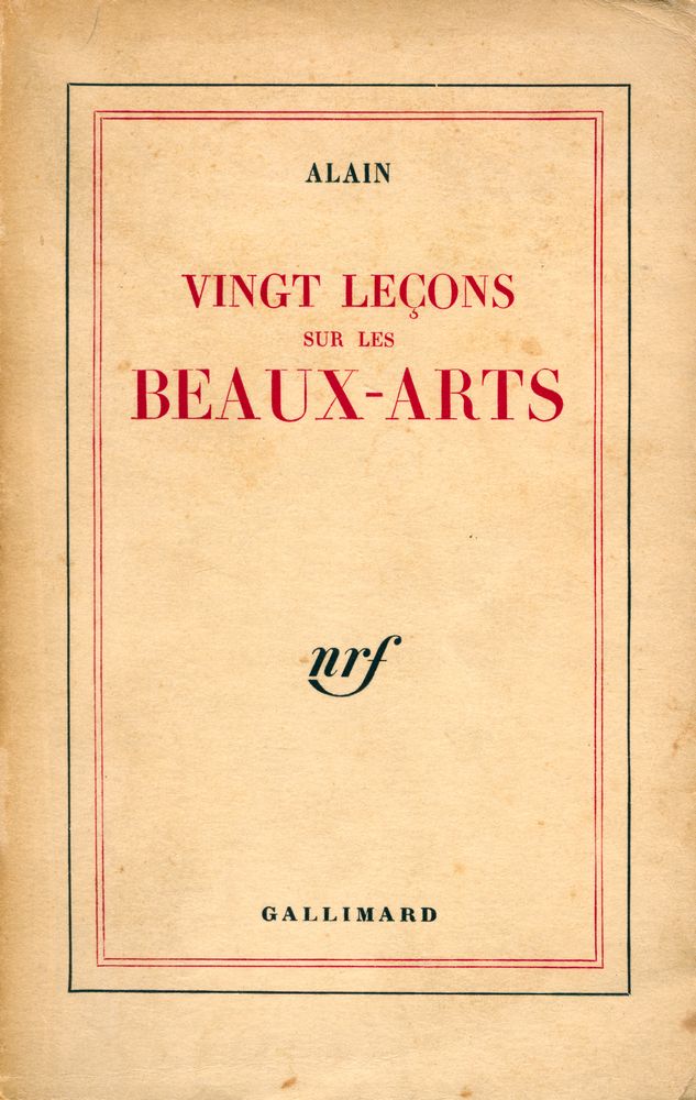 『VINGT LEÇONS SUR LES BEAUX - ARTS』 1