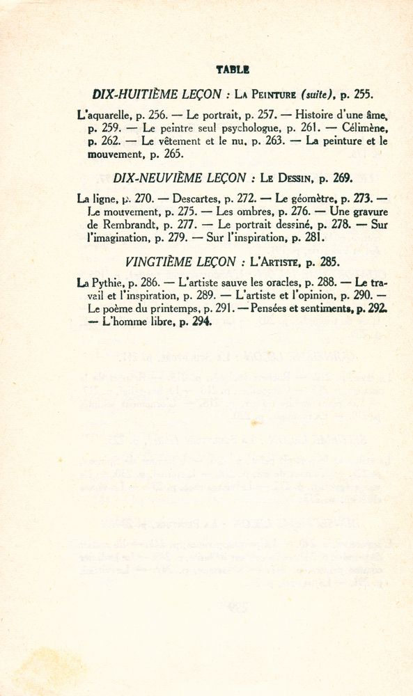 『VINGT LEÇONS SUR LES BEAUX - ARTS』 5