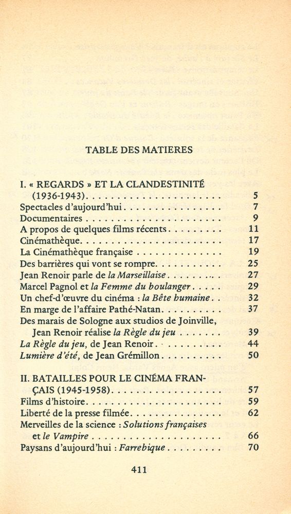 『ECRITS 1 : CHRONIQUES DU CINÉMA FRANÇAIS, 1939 - 1967』 2