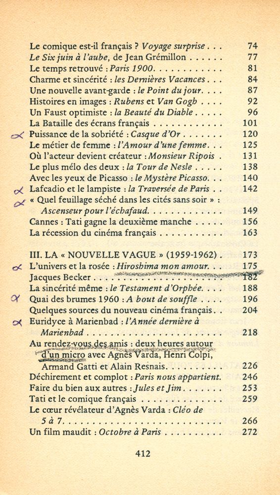 『ECRITS 1 : CHRONIQUES DU CINÉMA FRANÇAIS, 1939 - 1967』 3