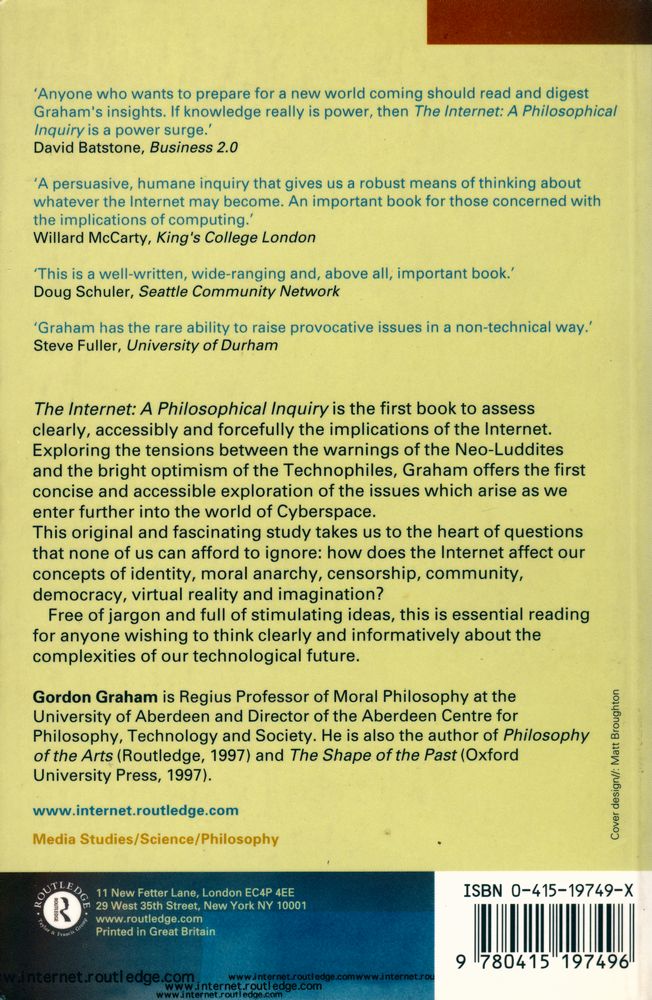 『The Internet : a philosophical inquiry』 5