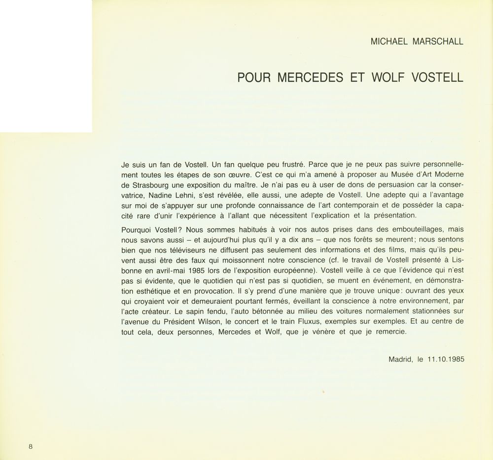 《Wolf Vostell : environnement, vidéo, peintures, dessins, 1977 - 1985》 2