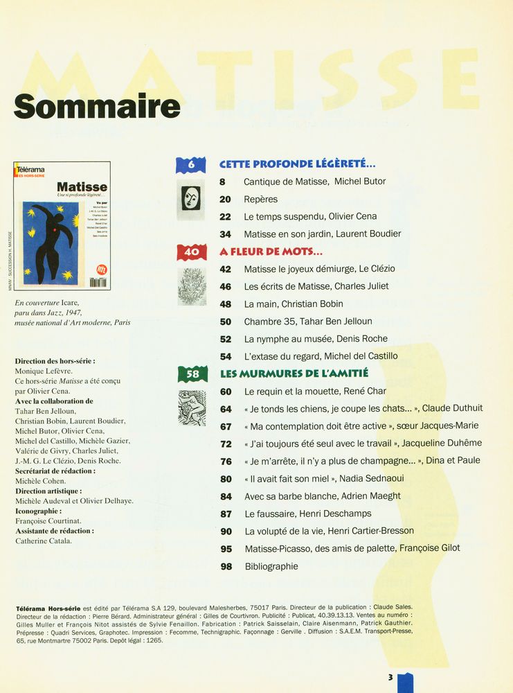 『Matisse: Télérama ES HORS - SERIE』 2