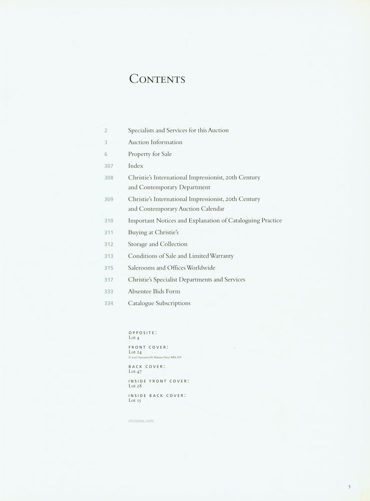 《IMPRESSIONIST AND MODERN ART : EVENING SALE》 3