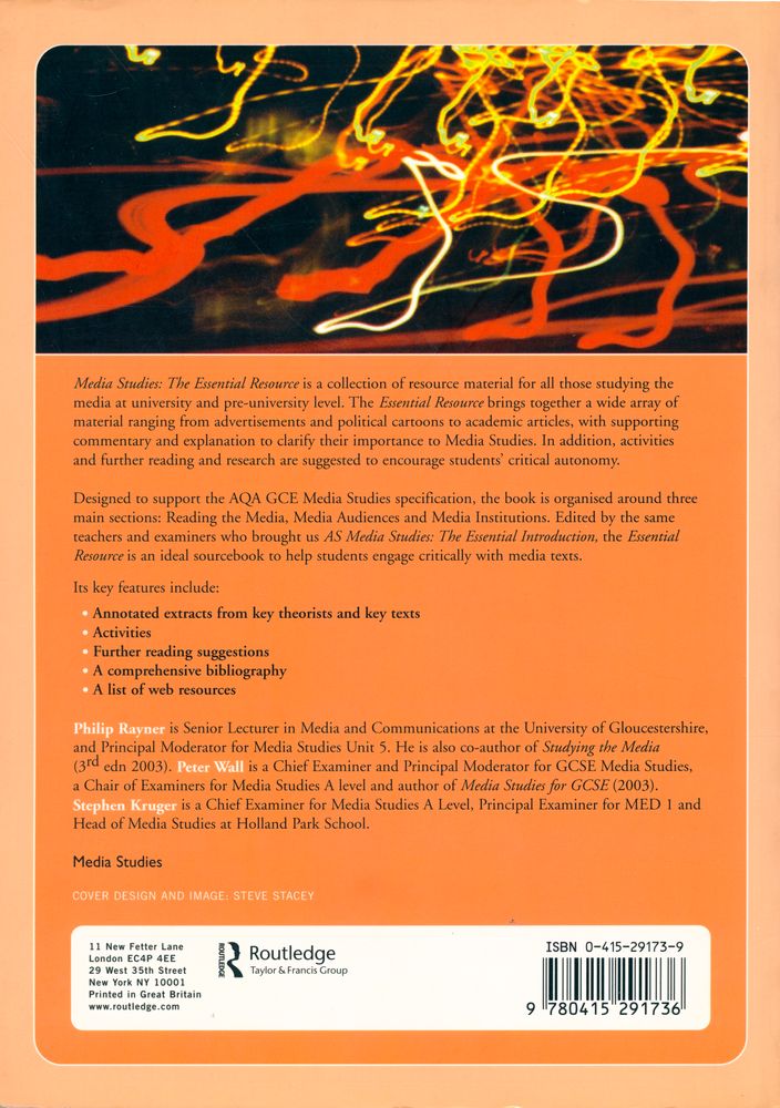 『MEDIA STUDIES: The Essential Resource』 4