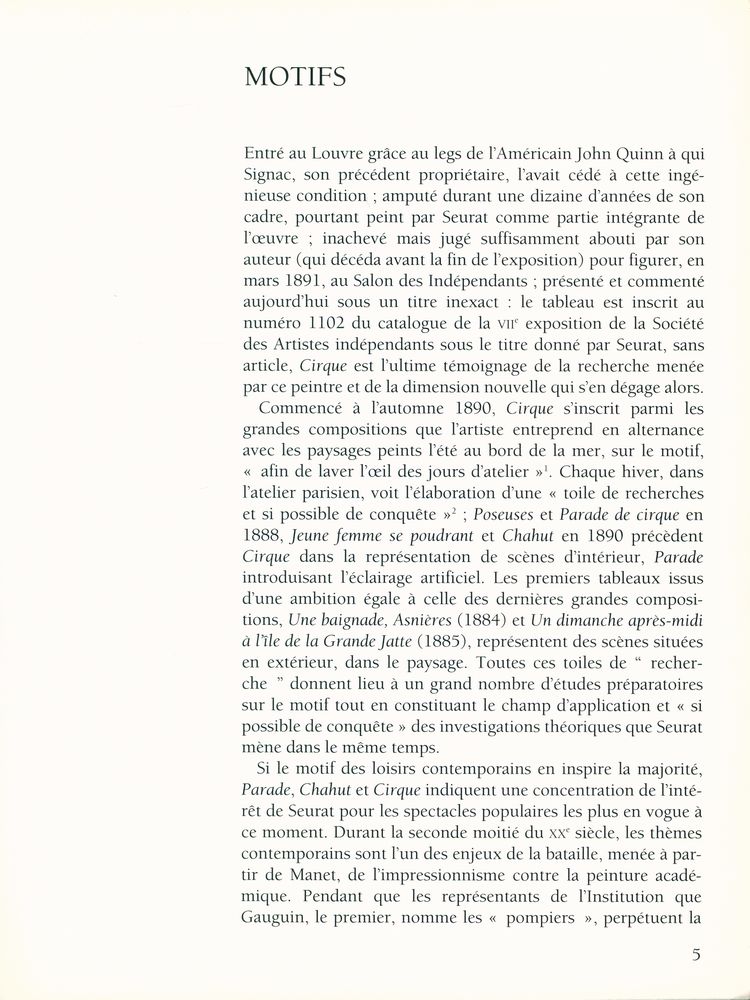 『SEURAT, CIRQUE : pour un monde nouveau』 2