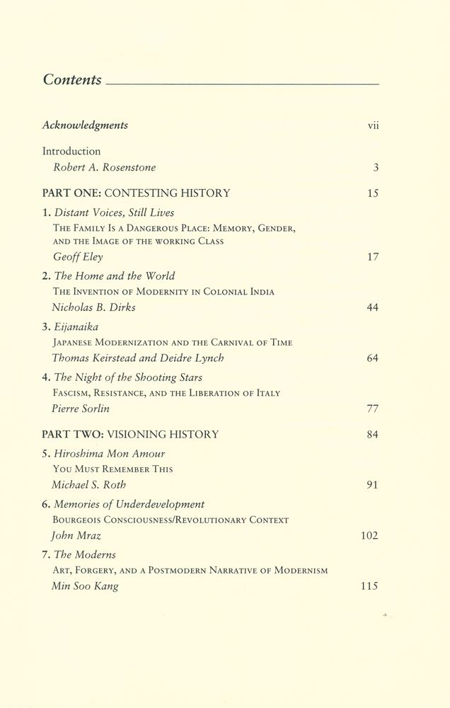 『Revisioning history : film and the construction of a new past』 2