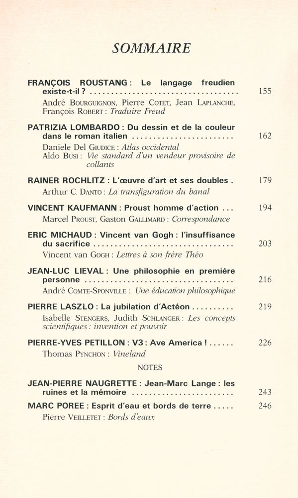 『CRITIQUE』 TOME XLVI - N° 514 2