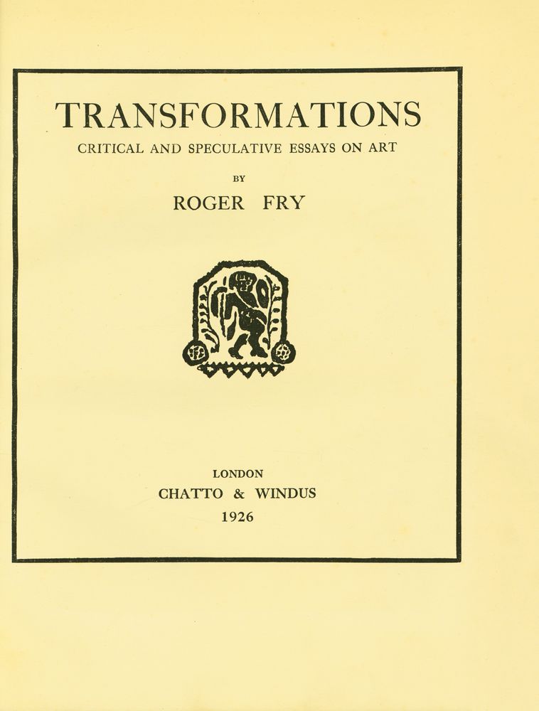 『TRANSFORMATIONS : CRITICAL AND SPECULATIVE ESSAYS ON ART』 1