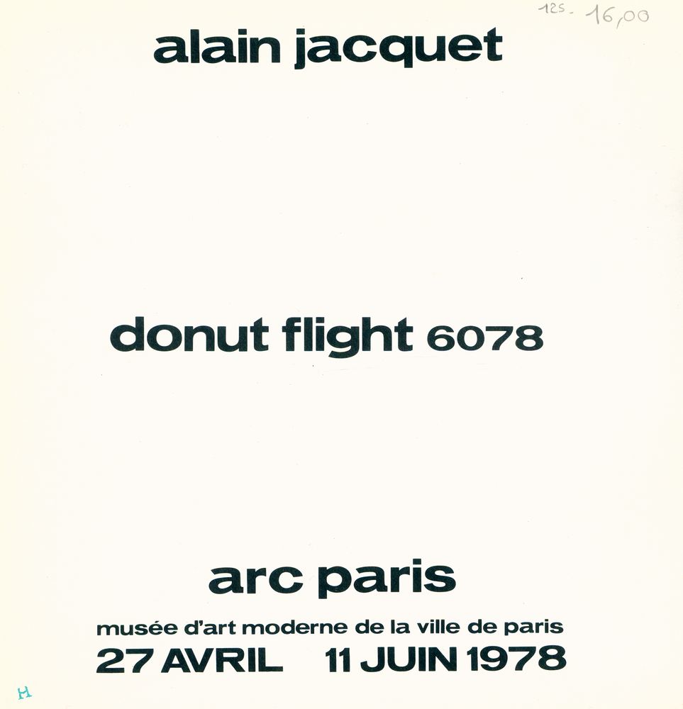 《Alain Jacquet : donut flight 6078》 2