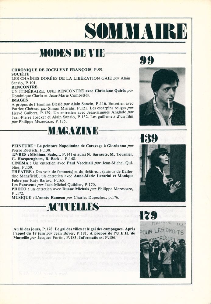 『MASQUES』 NUMERO 19 AUTOMNE 1983 3