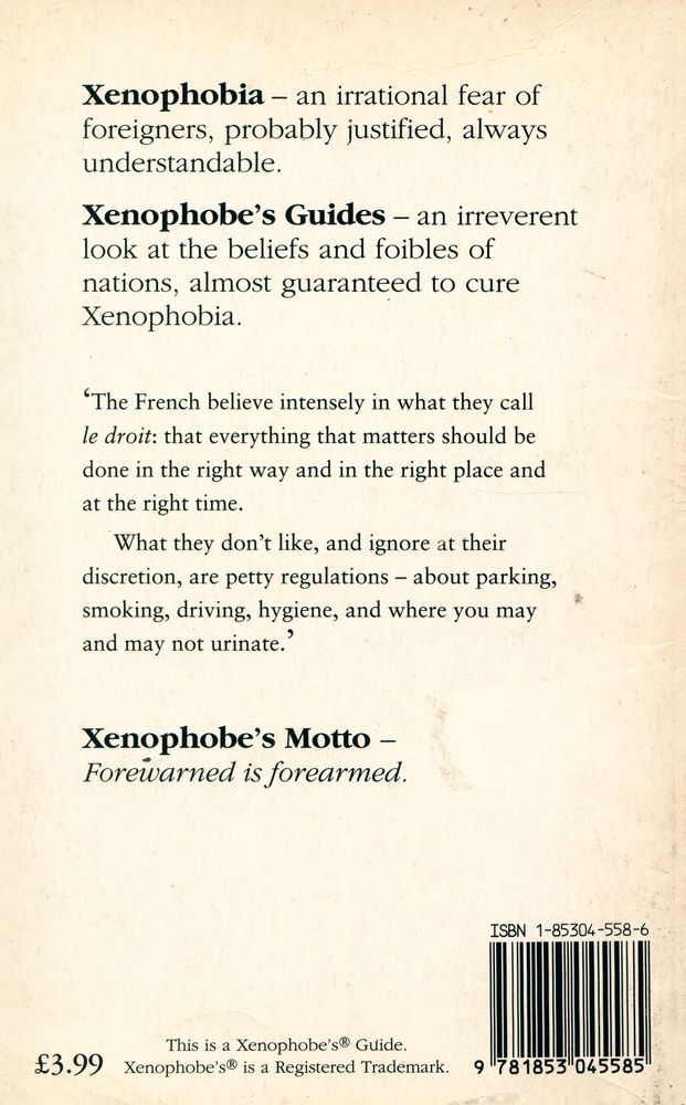 『Xenophobe's guide to the FRENCH』 3