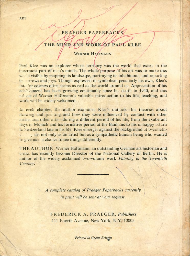 『THE MIND AND WORK OF PAUL KLEE』 3