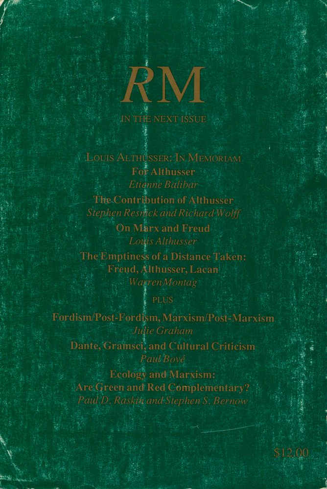 『Rethinking MARXISM』 Fall - Winter 1990 4