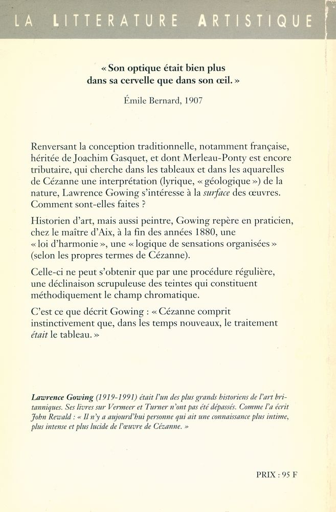 『La Litterature Artistique - Cézanne : La logique des sensations organisées』 3