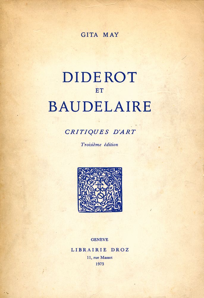 『DIDEROT ET BAUDELAIRE : CRITIQUES D'ART』 1