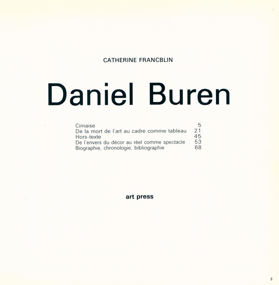 『Daniel Buren』 2