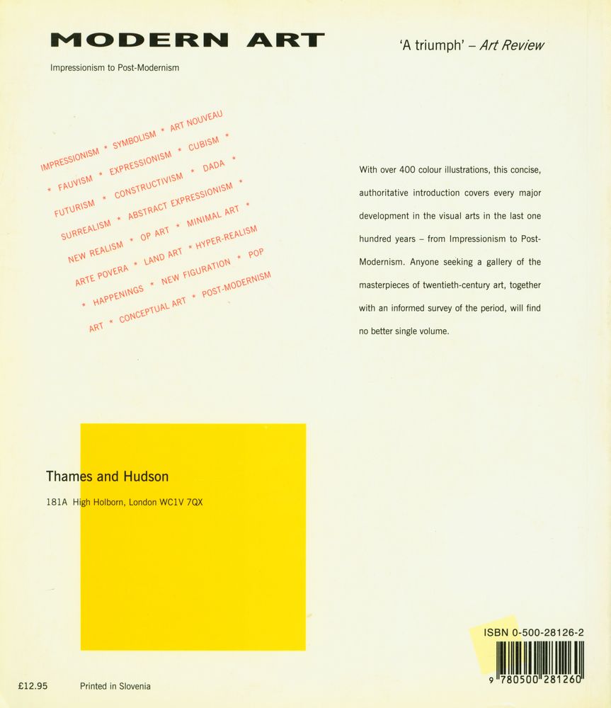 『MODERN ART : Impressionism to Post - Modernism』 3
