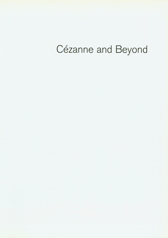 《Cézanne and beyond》 1
