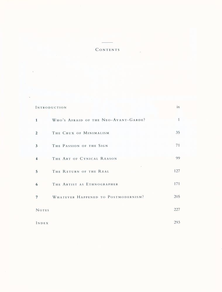 『The return of the real : the avant - garde at the end of the century』 2