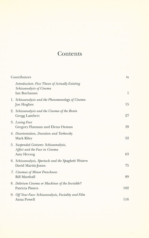 『Deleuze and the schizoanalysis of cinema』 2