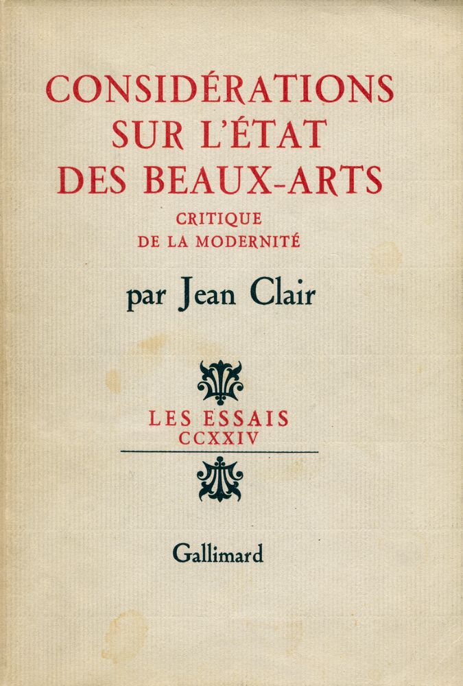 『Considérations sur l'état des beaux - arts : Critique de la modernité』 1