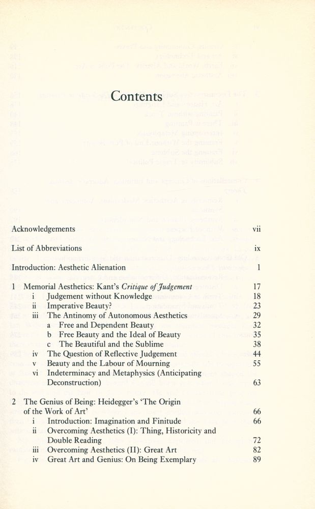 『The Fate of Art : Aesthetic Alienation from Kant to Derrida and Adorno』 2