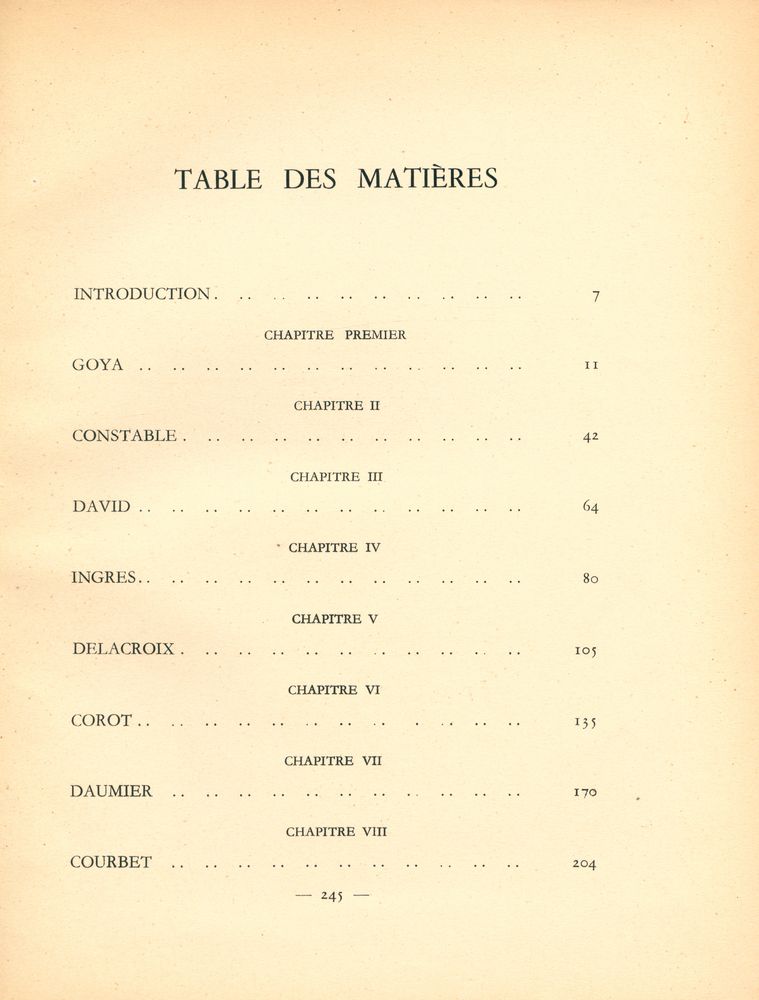 『PEINTRES MODERNES : GOYA, CONSTABLE, DAVID, INGRES, DELACROIX, COROT, DAUMIER, COURBET』 2