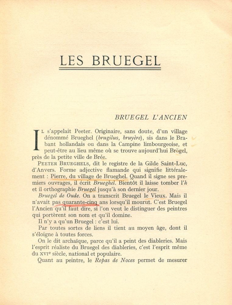 『LES BRUEGEL』 2