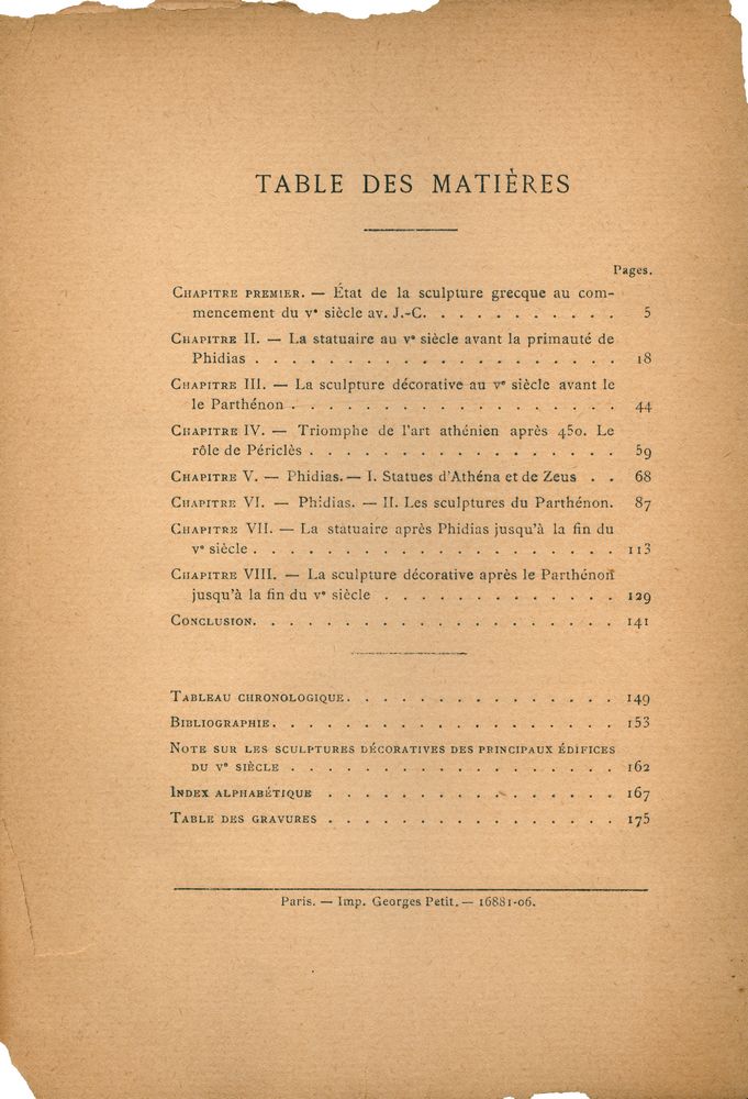 『PHIDIAS ET LA Sculpture grecque au Ve siècle』 2
