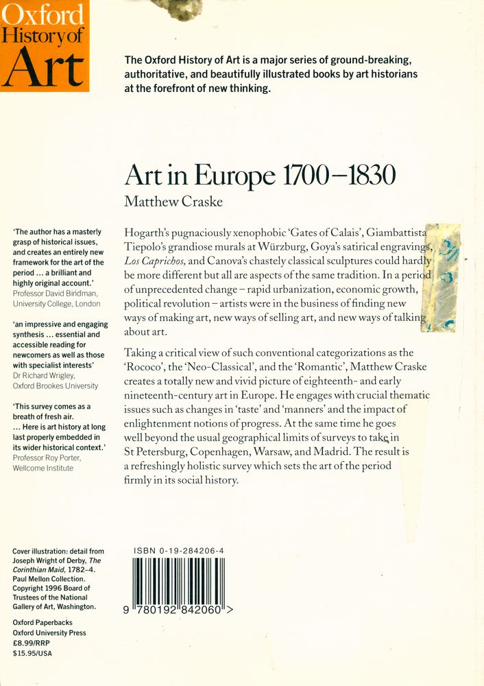 『Art in Europe 1700 - 1830』 3
