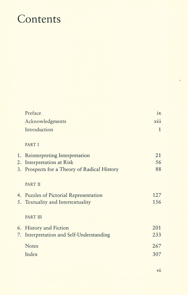 『Interpretation radical but not unruly : the new puzzle of the arts and history』 2