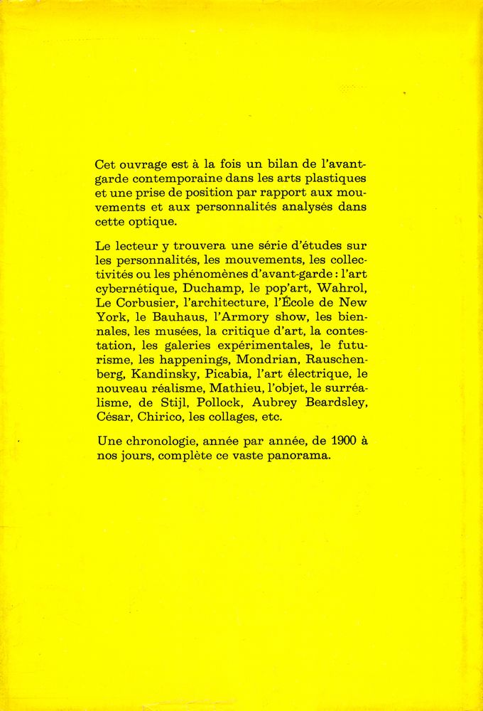 『l'avant garde au XXe siècle』 3