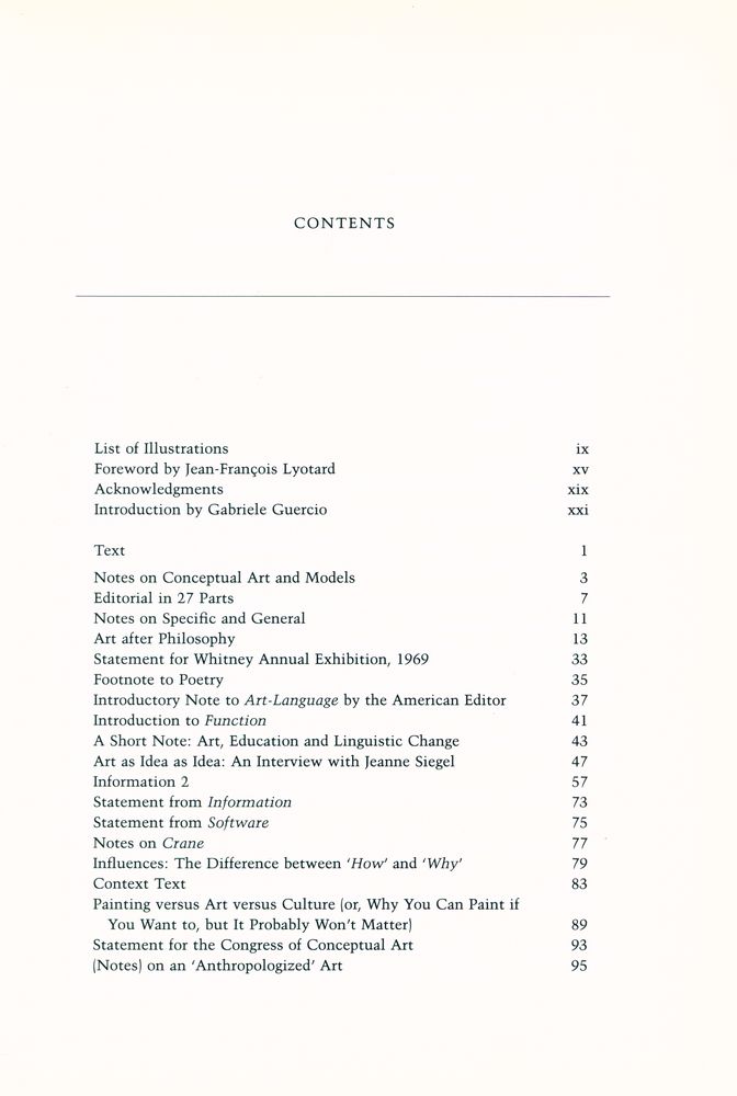 『Art after philosophy and after : collected writings, 1996 - 1990』 2