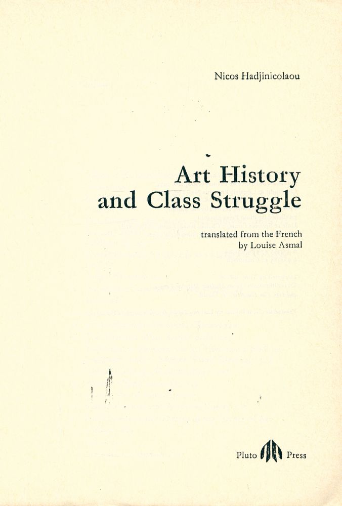『Art History and Class Struggle』 1