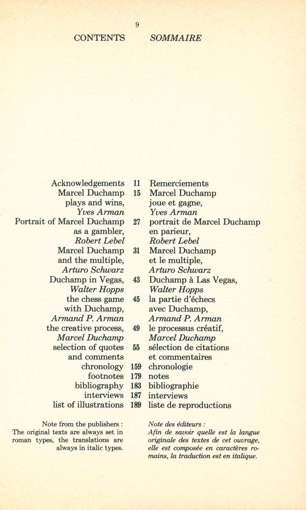《MARCEL DUCHAMP : plays and wins, joue et gagne》 2