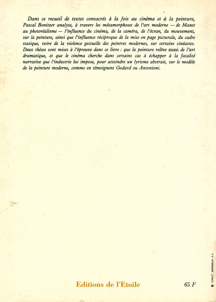 『DÉCADRAGES : PEINTURE ET CINÉMA』 3